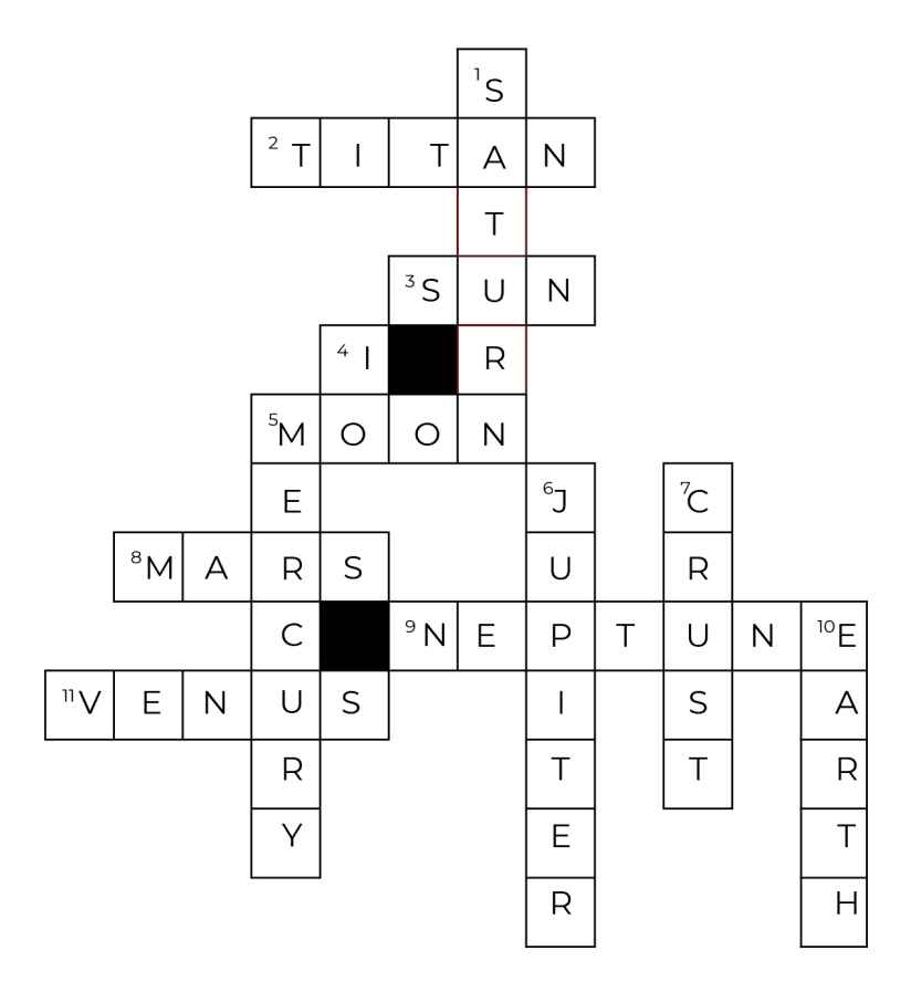 Solved crossword answer grid