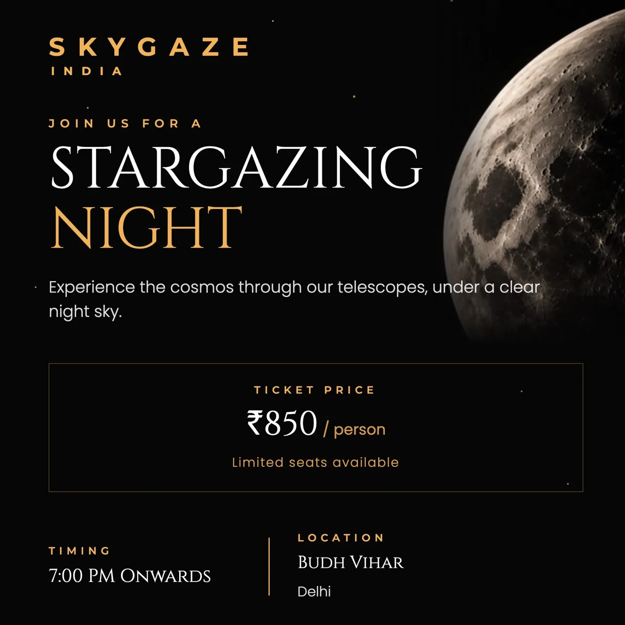 Telescope Observation: Moon